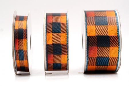 Orange und Blau Karierter Band Set_AI